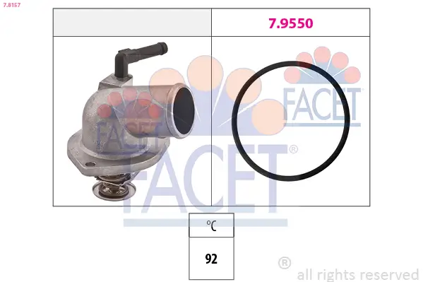 Thermostat, Kühlmittel FACET 7.8157