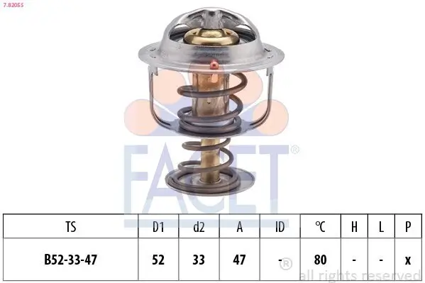 Thermostat, Kühlmittel FACET 7.8205S