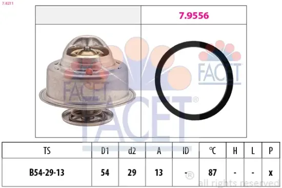 Thermostat, Kühlmittel FACET 7.8211 Bild Thermostat, Kühlmittel FACET 7.8211