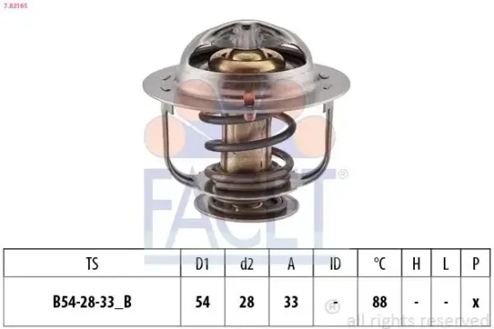 Thermostat, Kühlmittel FACET 7.8216S Bild Thermostat, Kühlmittel FACET 7.8216S