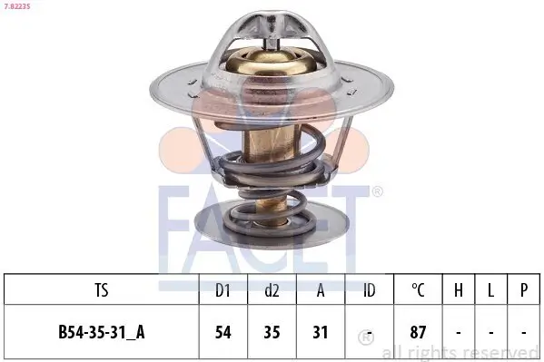 Thermostat, Kühlmittel FACET 7.8223S