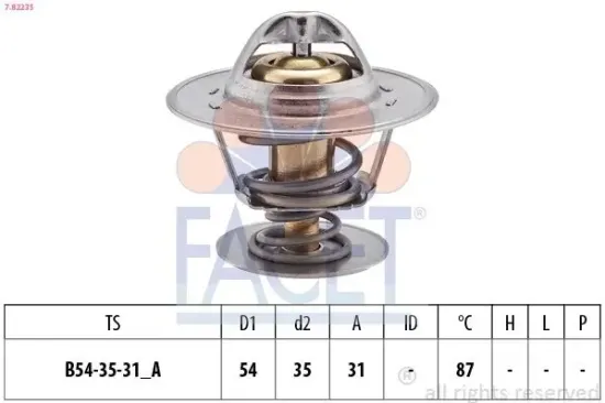 Thermostat, Kühlmittel FACET 7.8223S Bild Thermostat, Kühlmittel FACET 7.8223S