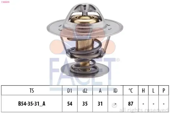 Thermostat, Kühlmittel FACET 7.8223S Bild Thermostat, Kühlmittel FACET 7.8223S