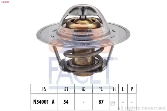 Thermostat, Kühlmittel FACET 7.8268S Bild Thermostat, Kühlmittel FACET 7.8268S