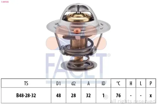 Thermostat, Kühlmittel FACET 7.8418S Bild Thermostat, Kühlmittel FACET 7.8418S