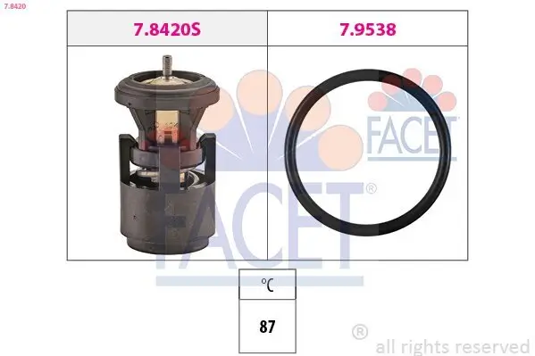 Thermostat, Kühlmittel FACET 7.8420