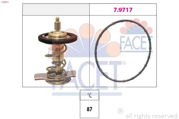 Thermostat, Kühlmittel FACET 7.8511