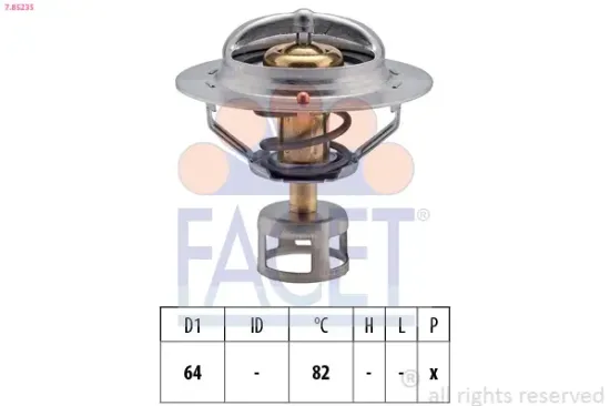 Thermostat, Kühlmittel FACET 7.8523S Bild Thermostat, Kühlmittel FACET 7.8523S