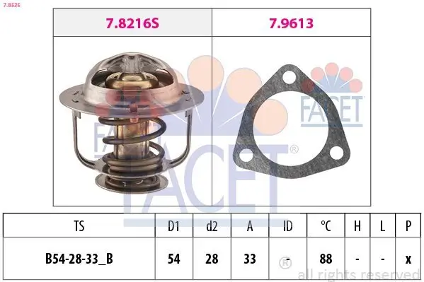 Thermostat, Kühlmittel FACET 7.8535