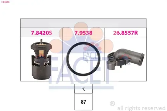 Thermostat, Kühlmittel FACET 7.8561K Bild Thermostat, Kühlmittel FACET 7.8561K