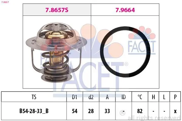 Thermostat, Kühlmittel FACET 7.8657