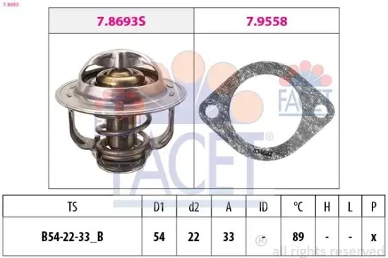 Thermostat, Kühlmittel FACET 7.8693 Bild Thermostat, Kühlmittel FACET 7.8693