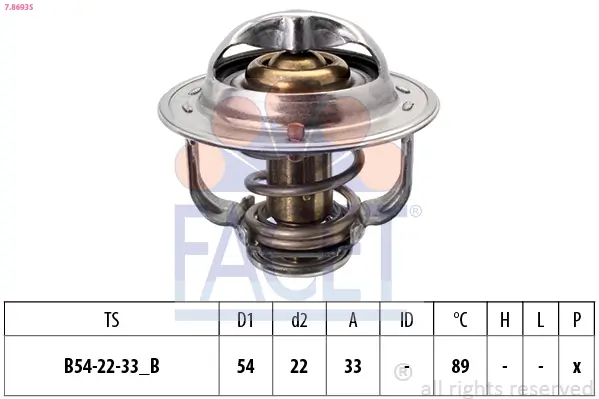 Thermostat, Kühlmittel FACET 7.8693S