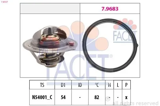 Thermostat, Kühlmittel FACET 7.8727 Bild Thermostat, Kühlmittel FACET 7.8727