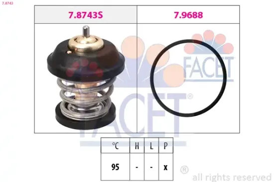 Thermostat, Kühlmittel FACET 7.8743 Bild Thermostat, Kühlmittel FACET 7.8743