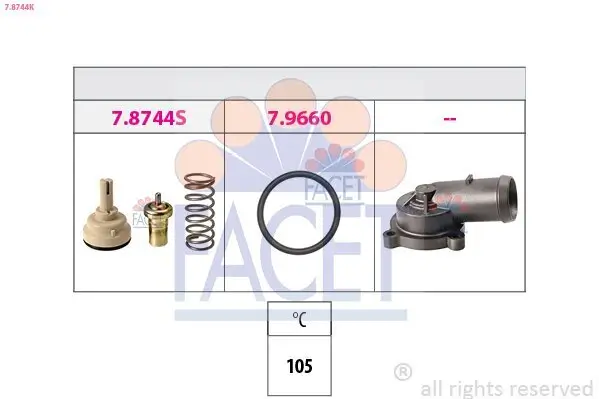 Thermostat, Kühlmittel FACET 7.8744K