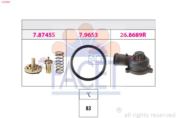 Thermostat, Kühlmittel FACET 7.8745K