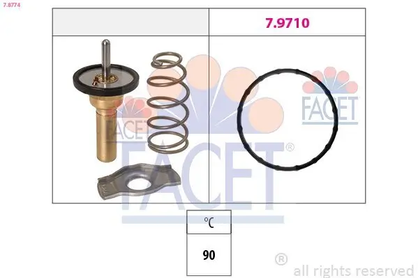 Thermostat, Kühlmittel FACET 7.8774