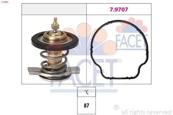 Thermostat, Kühlmittel FACET 7.8805