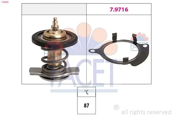 Thermostat, Kühlmittel FACET 7.8820