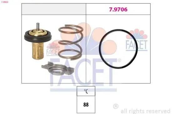 Thermostat, Kühlmittel FACET 7.8822 Bild Thermostat, Kühlmittel FACET 7.8822