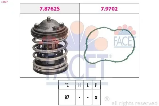 Thermostat, Kühlmittel FACET 7.8827 Bild Thermostat, Kühlmittel FACET 7.8827