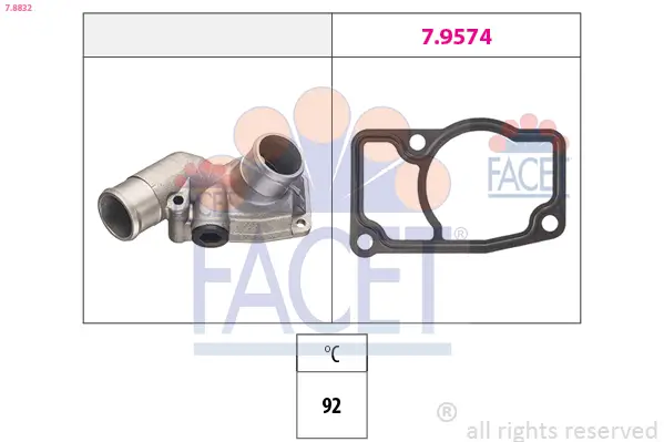 Thermostat, Kühlmittel FACET 7.8832