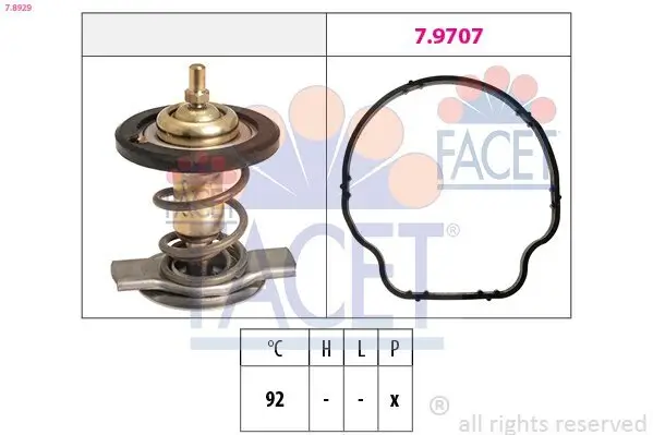 Thermostat, Kühlmittel FACET 7.8929