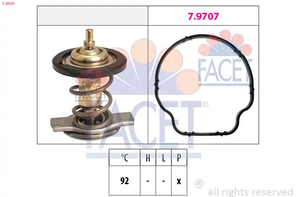 Thermostat, Kühlmittel FACET 7.8929