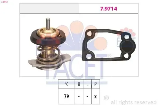 Thermostat, Kühlmittel FACET 7.8942 Bild Thermostat, Kühlmittel FACET 7.8942