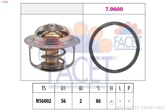 Thermostat, Kühlmittel FACET 7.8949 Bild Thermostat, Kühlmittel FACET 7.8949