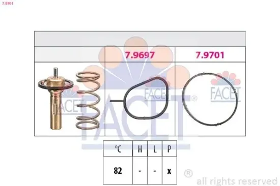 Thermostat, Kühlmittel FACET 7.8961 Bild Thermostat, Kühlmittel FACET 7.8961