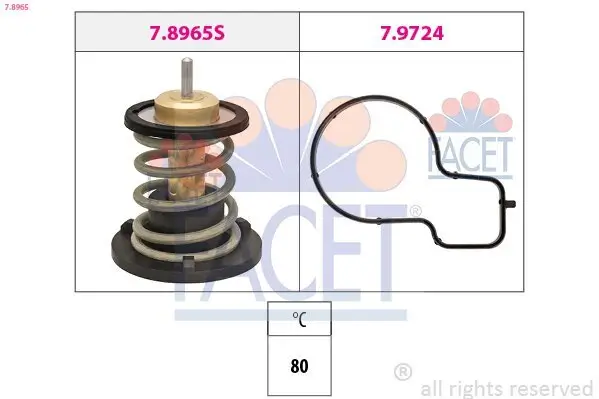 Thermostat, Kühlmittel FACET 7.8965