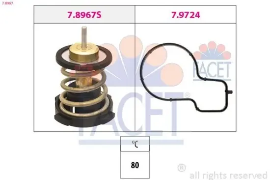 Thermostat, Kühlmittel FACET 7.8967 Bild Thermostat, Kühlmittel FACET 7.8967