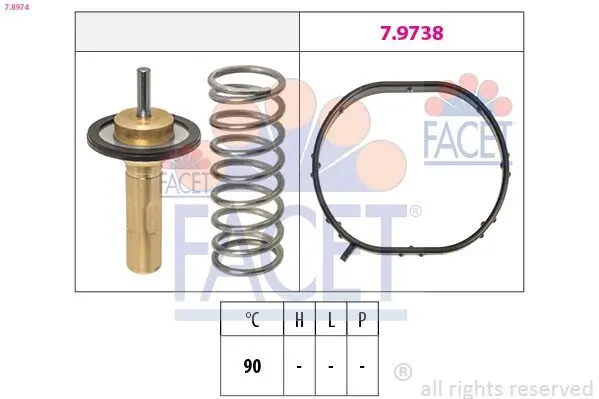 Thermostat, Kühlmittel FACET 7.8974