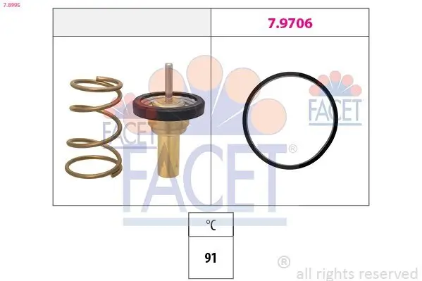 Thermostat, Kühlmittel FACET 7.8995