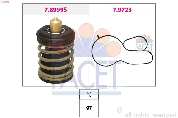 Thermostat, Kühlmittel FACET 7.8999