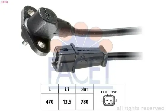Impulsgeber, Kurbelwelle FACET 9.0003 Bild Impulsgeber, Kurbelwelle FACET 9.0003