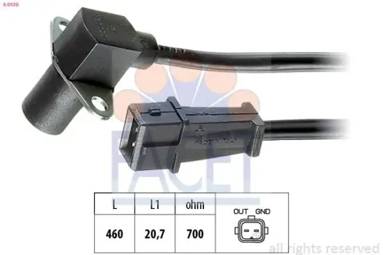 Impulsgeber, Kurbelwelle FACET 9.0030 Bild Impulsgeber, Kurbelwelle FACET 9.0030