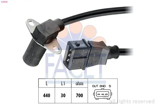 Impulsgeber, Kurbelwelle FACET 9.0032