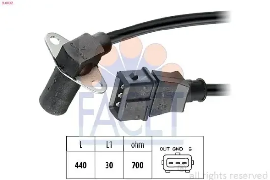 Impulsgeber, Kurbelwelle FACET 9.0032 Bild Impulsgeber, Kurbelwelle FACET 9.0032