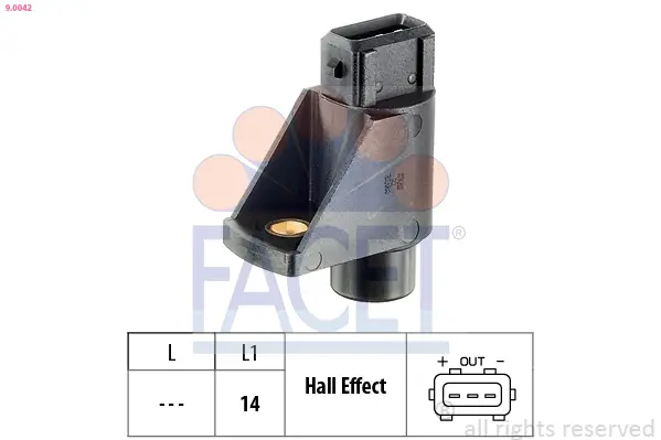 Sensor, Motordrehzahl FACET 9.0042