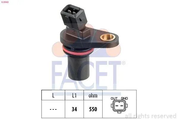 Sensor, Drehzahl FACET 9.0043