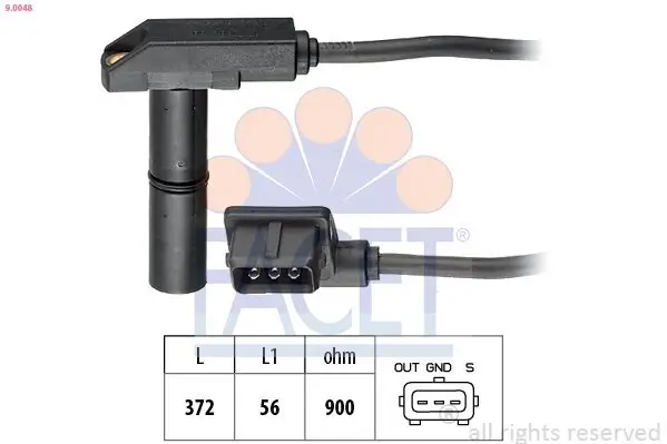 Impulsgeber, Kurbelwelle FACET 9.0048