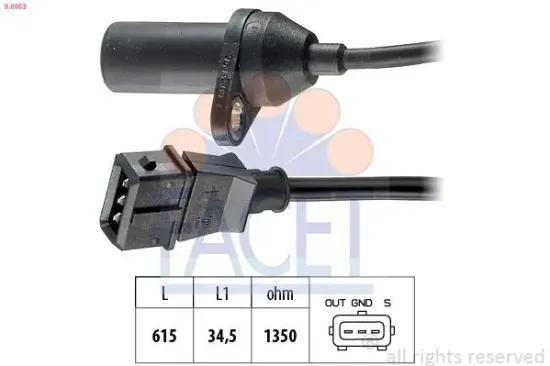 Impulsgeber, Kurbelwelle FACET 9.0053 Bild Impulsgeber, Kurbelwelle FACET 9.0053