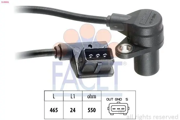 Impulsgeber, Kurbelwelle FACET 9.0056