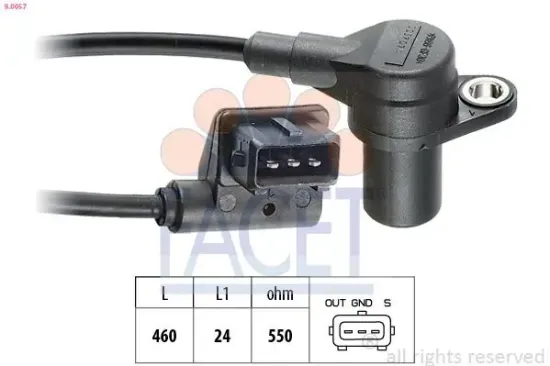 Impulsgeber, Kurbelwelle FACET 9.0057 Bild Impulsgeber, Kurbelwelle FACET 9.0057