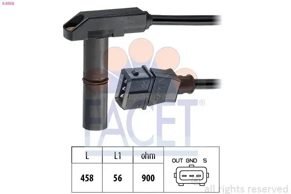 Impulsgeber, Kurbelwelle FACET 9.0058