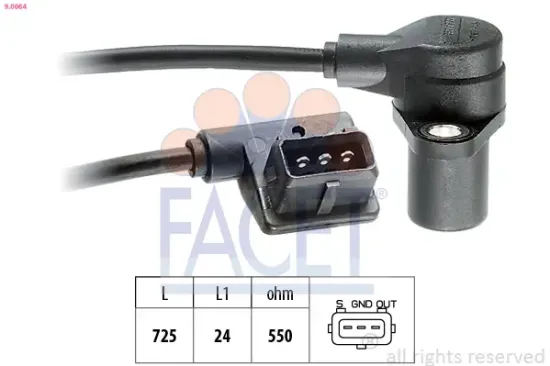 Impulsgeber, Kurbelwelle FACET 9.0064 Bild Impulsgeber, Kurbelwelle FACET 9.0064