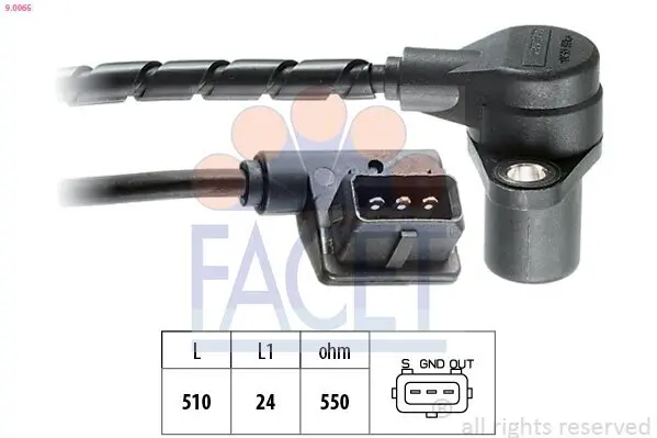 Impulsgeber, Kurbelwelle FACET 9.0065